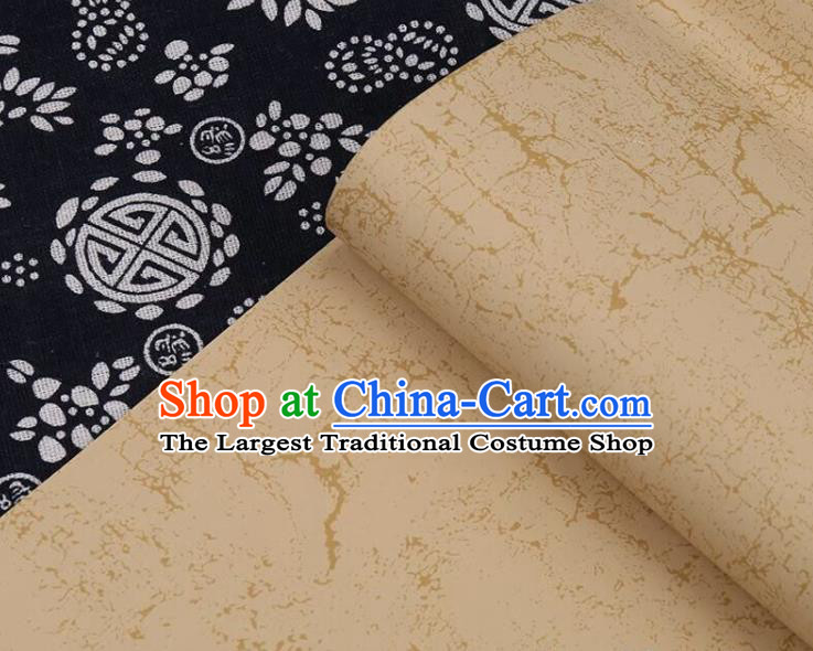 Traditional Chinese Ice Cracks Pattern Calligraphy Flaxen Paper Handmade The Four Treasures of Study Writing Batik Art Paper