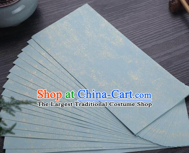 Traditional Chinese Blue Letter Paper Handmade The Four Treasures of Study Writing Batik Art Paper