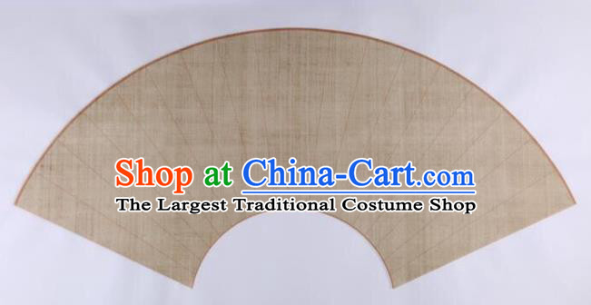 Traditional Chinese Beige Sector Paper Handmade The Four Treasures of Study Writing Fan Art Paper