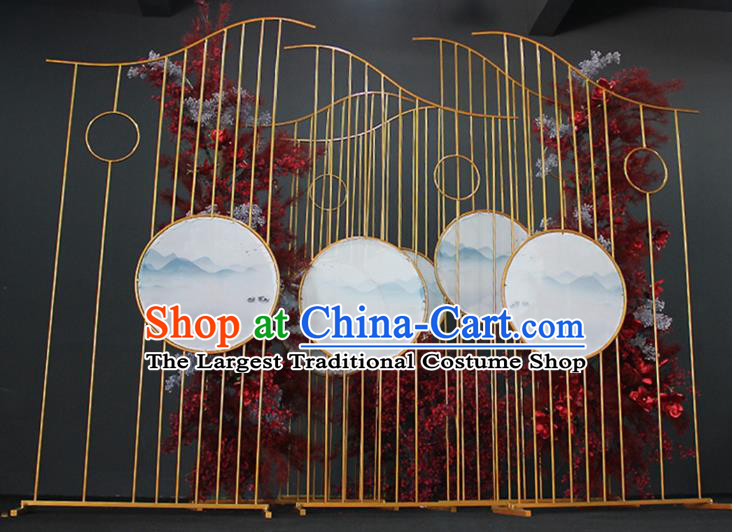 Handmade Chinese Iron Art Folding Screens Traditional Wedding Decoration