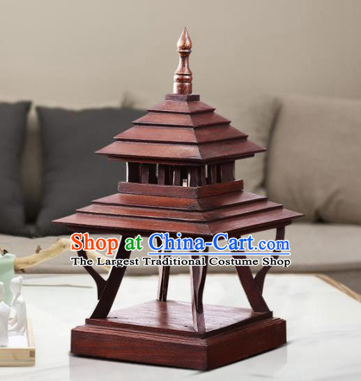 Southeast Asia Traditional Wood Carving Desk Lantern Thailand Handmade Lanterns