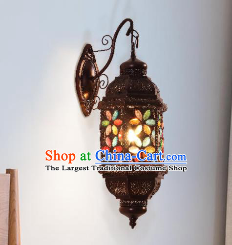 Southeast Asia Traditional Iron Grass Wall Lantern Thailand Handmade Lanterns