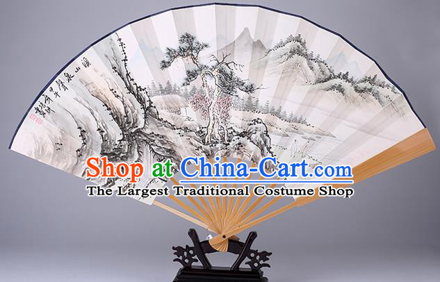 Traditional Chinese Handmade Ink Painting Paper Folding Fan China Accordion Fan Oriental Fan