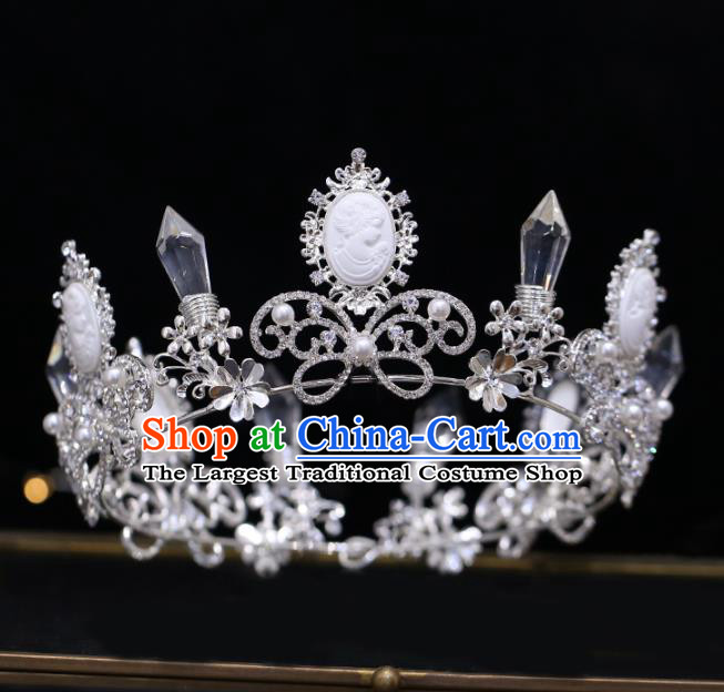 Top Grade Bride Baroque Princess Crystal Royal Crown Wedding Hair Accessories for Women
