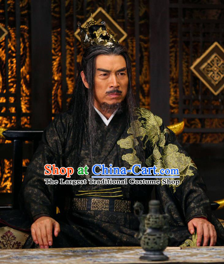 Chinese Ancient Minister Clothing Historical Drama Devastating Beauty Yi Cangqun Costume and Headpiece for Men