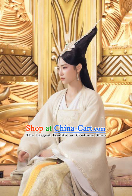 Chinese Ancient Princess Chu Qingge Hanfu Dress Drama Legend of Yun Xi Costume and Headpiece for Women