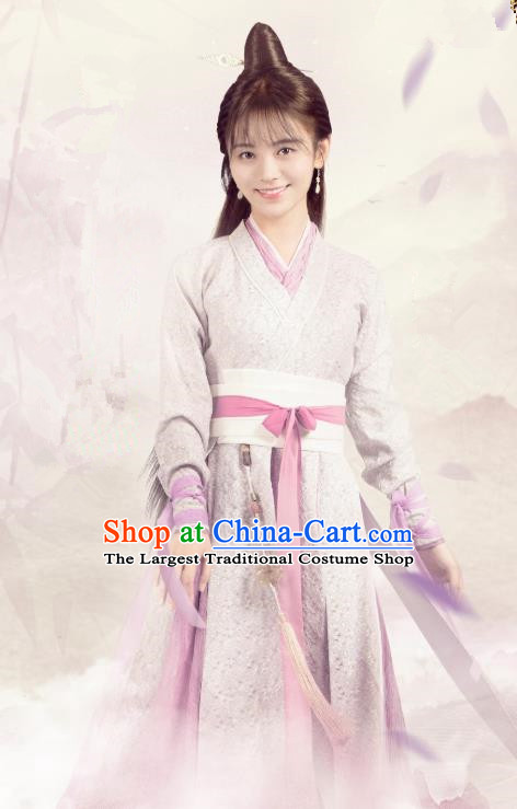 Chinese Ancient Female Physician Han Yunxi Hanfu Dress Drama Legend of Yun Xi Costume and Headpiece for Women