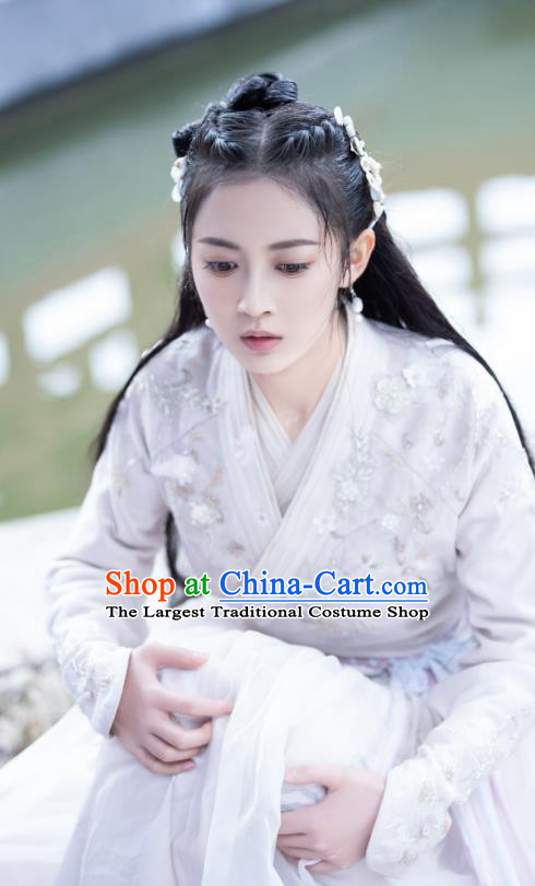 Drama The Love Lasts Two Minds Chinese Ancient Princess Yuan Qingli Hanfu Dress Costume and Headpiece for Women