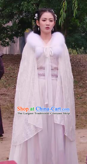 Chinese Ancient Patrician Lady Feng Wanmian Hanfu Dress Drama The Love Lasts Two Minds Costume and Headpiece for Women