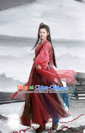 Drama Xia Tan Jian Bu Zhi Chinese Ancient Female Physician Dress Costume and Headpiece for Women