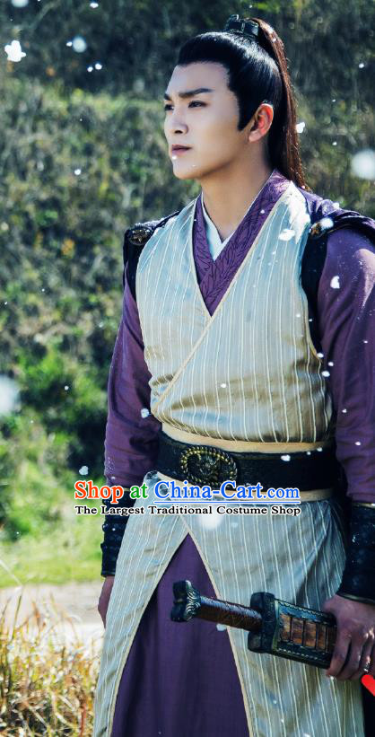 Chinese Ancient Qin Dynasty Swordsman Lian Jin Historical Drama A Step Into The Past Costume for Men