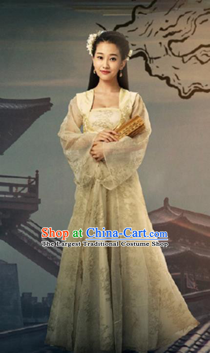 Chinese Historical Drama A Step Into The Past Ancient State of Zhao Princess Costume and Headpiece for Women