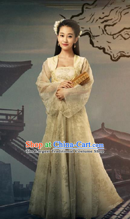 Chinese Historical Drama A Step Into The Past Ancient State of Zhao Princess Costume and Headpiece for Women