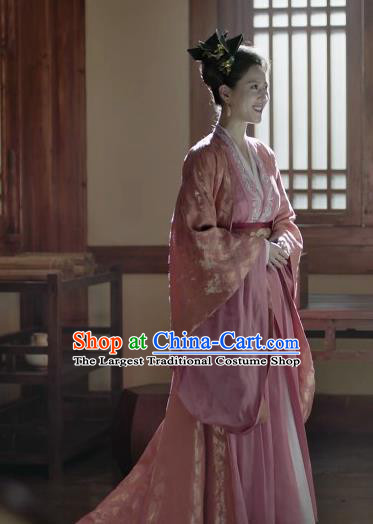 Chinese Historical Drama Ancient Rich Dame Liu Ruyu Qing Yu Nian Joy of Life Costume and Headpiece Complete Set