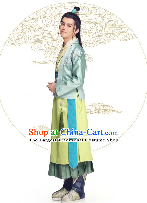 Chinese Ancient Young Prince Mo Jingxuan Clothing Historical Drama The Eternal Love Costume and Headwear for Men