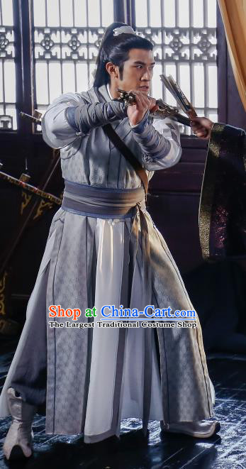 Swords of Legends Chinese Ancient Prince Xia Yize Clothing Historical Drama Costume and Headwear for Men