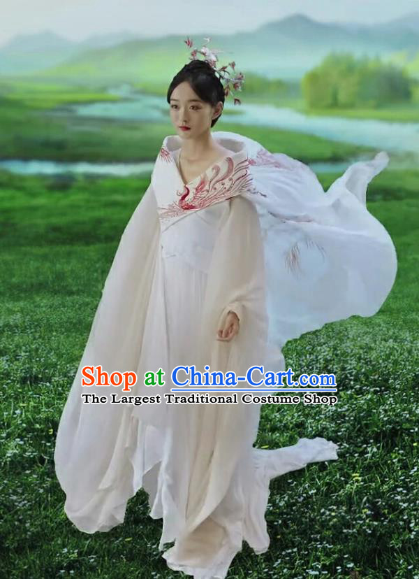 Chinese Ancient Imperial Consort Ye Ningzhi Hanfu Dress Historical Drama Legend of the Phoenix Costume and Headpiece for Women