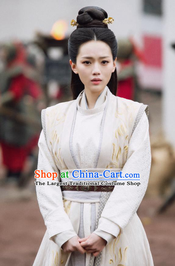 Chinese Ancient Female Swordsman Li Mingyue Hanfu Dress Historical Drama The Love By Hypnotic Costume and Headpiece for Women