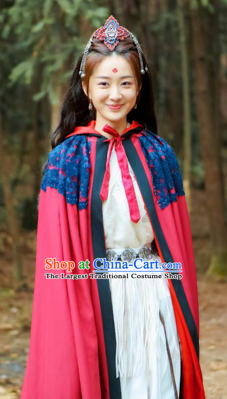 Chinese Ancient Demon Queen Mu Ziling Dress Historical Drama Demon Catcher Costume and Headpiece for Women