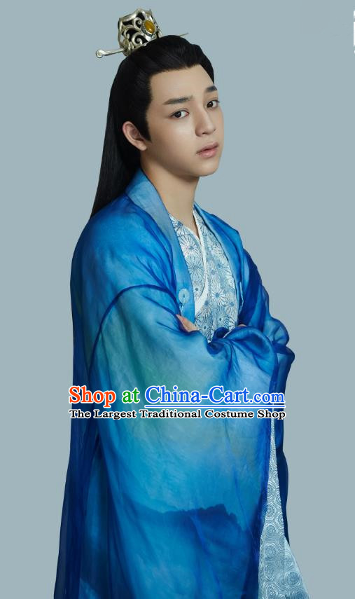 Drama Cinderella Chef Chinese Ancient Royal Prince Xia Chunyu Costume and Headpiece Complete Set