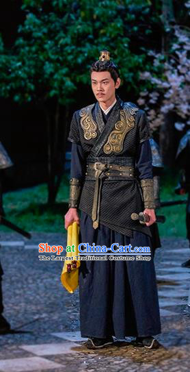 Drama Cinderella Chef Chinese Ancient Swordsman Costume and Headpiece Complete Set