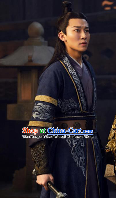 Chinese Ancient Swordsman Hanfu Clothing and Headwear Drama Love of Thousand Years Zuo Zichen Costumes