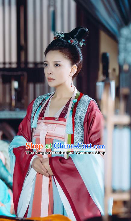 Chinese Ancient Court Maid Historical Costumes and Hair Accessories Drama Tang Dynasty Tour Female Official Wu Shangyi Hanfu Dress