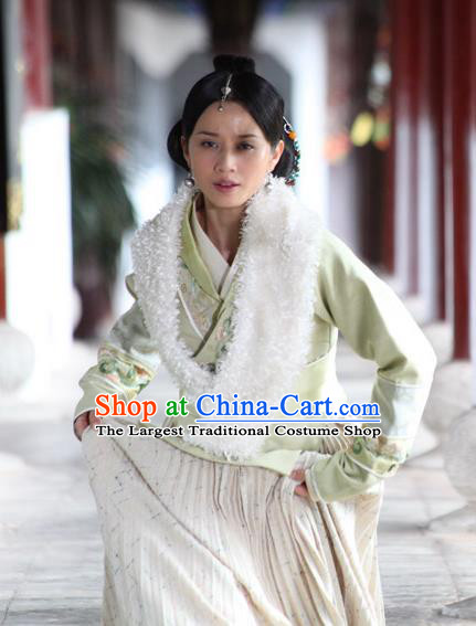 Chinese Ancient Maid Apparels and Headpieces Drama Turbulence of the Mu Clan Consort A Zhao Costumes Garment