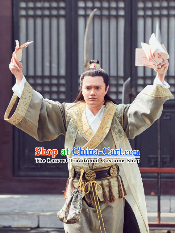 Chinese Ancient Merchant Apparels Costumes and Headwear Wuxia Drama Xiya Xia Landlord Ai Jin Garment