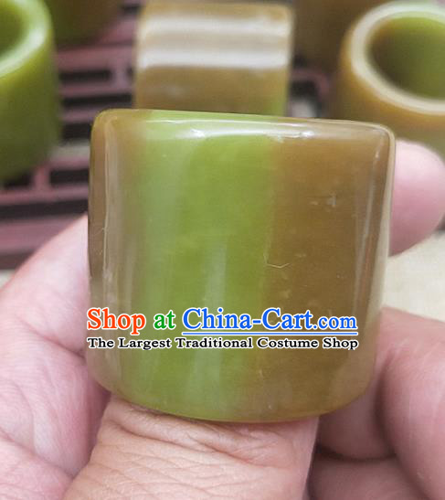 Chinese Ancient Men Hanfu Jade Ring Hetian Jade Jewelry Finger Accessories