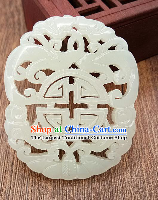 Chinese Handmade Jade Necklace Accessories Handgrip Craft Handmade Jade Jewelry Jade Pendant