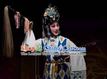 Chinese Traditional Peking Opera Kun Opera Jade Hairpin Costumes Hua Tan Apparel Taoist Nun Garment and Headpieces