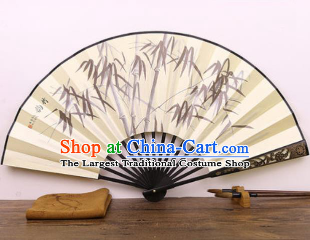 Chinese Traditional Ink Painting Bamboo Silk Fans Handmade Accordion Classical Dance Folding Fan