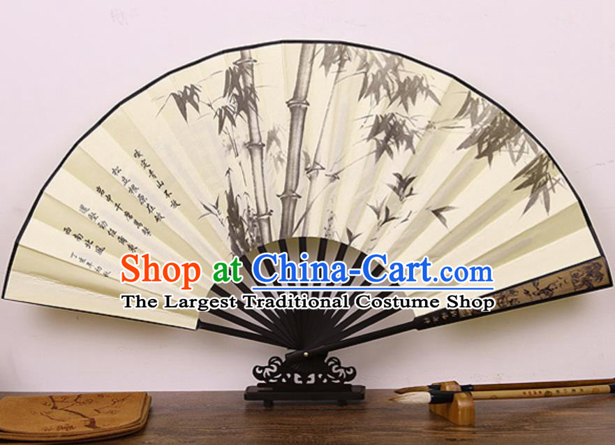 Handmade Chinese Printing Bamboo Silk Fan Traditional Classical Dance Accordion Fans Folding Fan