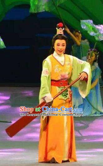 Chinese Yue Opera Scholar Lu Yong Mo Chou Nv Costumes and Headwear Shaoxing Opera Xiaosheng Young Male Garment Apparels