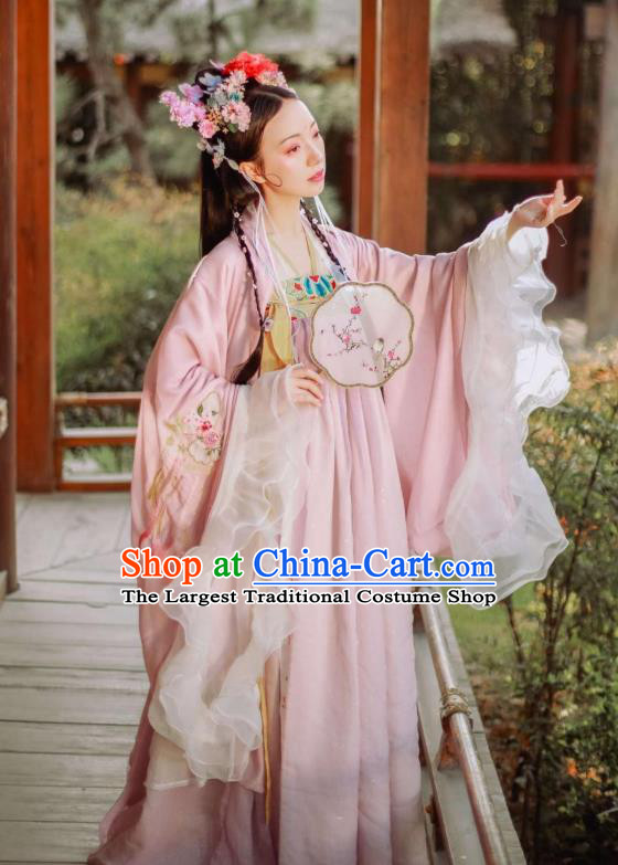 Traditional Chinese Tang Dynasty Royal Princess Historical Costumes Ancient Noble Lady Hanfu Dress Garment