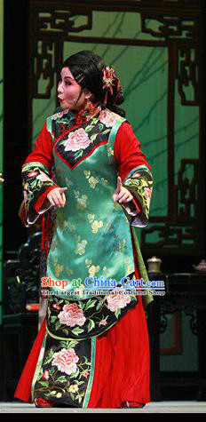 Chinese Shaoxing Opera Female Matchmaker Wisp of Hemp Dress Costumes and Headpieces Yue Opera Elderly Woman Garment Apparels