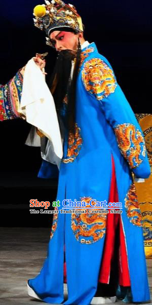 Chinese Classical Kun Opera The Palace of Eternal Youth Tang Emperor Costumes Garment and Hat Peking Opera Old Man Li Longji Apparels
