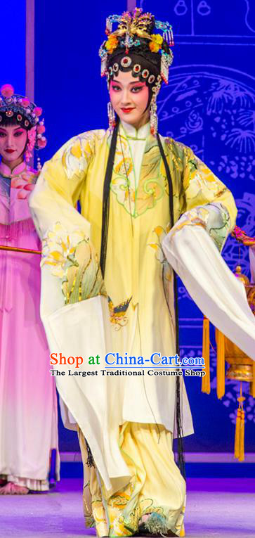 Chinese Kun Opera Princess Yao Fang Dress Costumes and Headpieces Nan Ke Dream Kunqu Opera Hua Tan Diva Garment Apparels