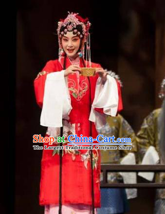 Chinese Kun Opera Young Female Dress Costumes and Headdress Nan Ke Dream Kunqu Opera Princess Yao Fang Garment Apparels