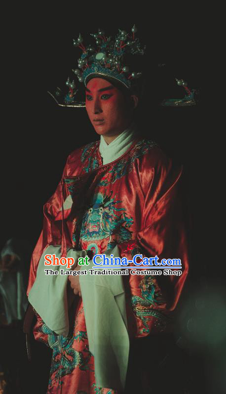 Chinese Kun Opera Number One Scholar Nan Ke Dream Garment and Headwear Kunqu Opera Xiaosheng Costumes Apparels Clothing