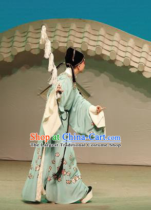 On A Wall and Horse Chinese Kun Opera Xiaosheng Pei Shaojun Garment Costumes and Headwear Kunqu Opera Young Male Scholar Apparels Clothing