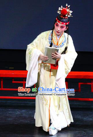 Chinese Kun Opera Dream of Red Mansions Jia Baoyu Apparels Garment Costumes and Headwear Kunqu Opera Young Childe Clothing