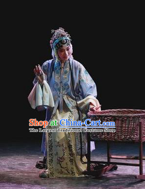 Chinese Kun Opera Hua Tan Apparels Costumes and Headdress Kunqu Opera Tu An Gu Young Lady Dress Actress Princess Garment