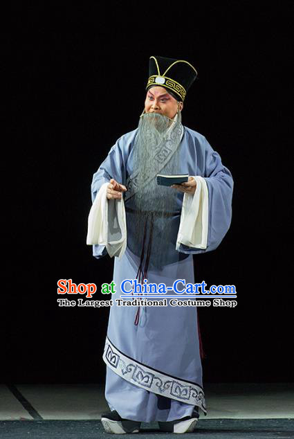 Continue the Pipa Chinese Kun Opera Elderly Male Dong Si Costumes and Headwear Kunqu Opera Laosheng Garment Apparels