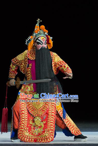 Continue the Pipa Chinese Kun Opera Martial Male Costumes and Headwear Kunqu Opera General Garment Apparels