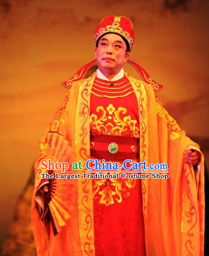 Chuan Deng Chinese Huangmei Opera Young Male Apparels Costumes Kunqu Opera Scholar Garment Clothing and Headwear