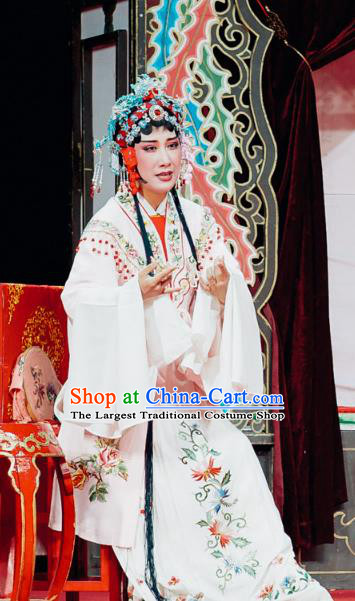 Chinese Shaoxing Opera Diva Li Xiuying Dress The Jade Hairpin Yue Opera Garment Costumes Young Female Apparels and Headwear