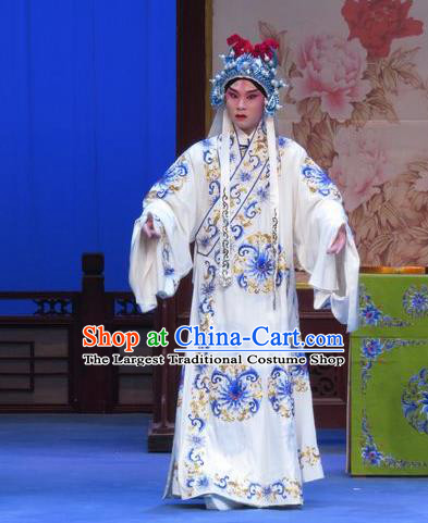 Zhu Hen Ji Chinese Ping Opera Wusheng Young Male Costumes and Headwear Pingju Opera Martial Male Zhu Chundeng Apparels Clothing