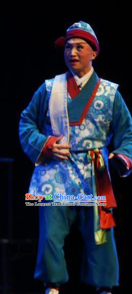 Liang Xiao Chinese Ping Opera Waiter Costumes and Headwear Pingju Opera Figurant Young Male Apparels Clothing